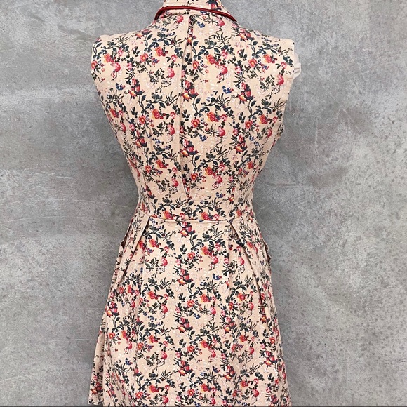 Petra Vanessie Cotton Blend Midi Floral & Tan Dress - AU 8 - Picture 13 of 13